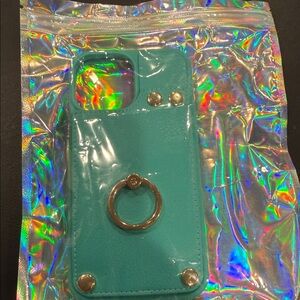 Apple Turquoise Phone Case with Gold Ring